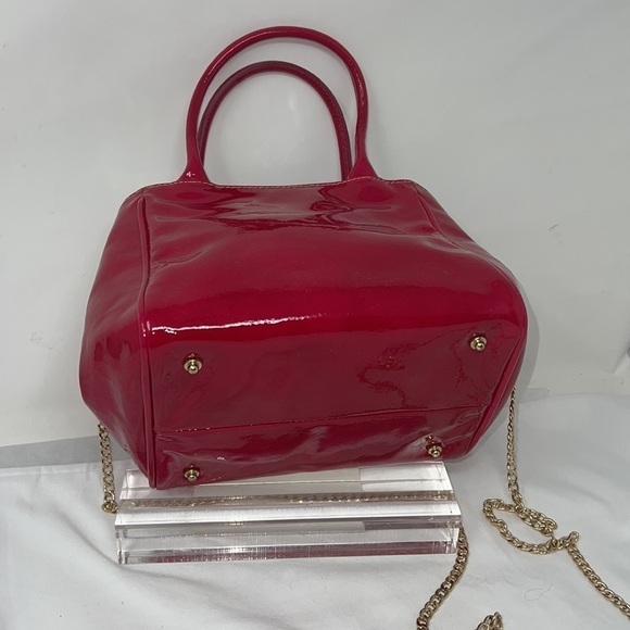 Dooney & Bourke Fuchsia Pink Patent Leather Double Handle Crossbody Bag - Picture 6 of 15